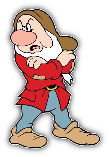 Snow white cartoon grumpy - white,