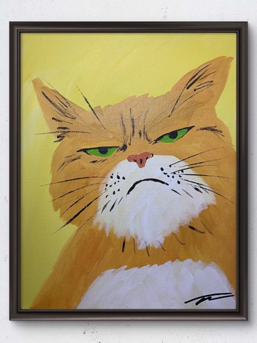 Original acrylic 14x11 gold - original,