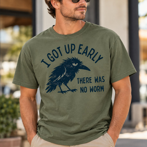 Grumpy crow shirt - crow, bird