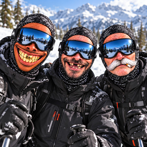 Funny grumpy old man ski - funny,