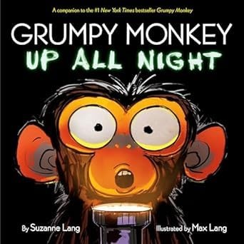 Grumpy monkey all night - monkey,
